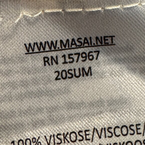 Like new MASAI Abstract Pattern Loose Fitting V-Neck Top Size XL - Picture 7 of 10